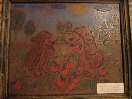 «Встреча двух друзей на лесной опушке»: выжигание по дереву