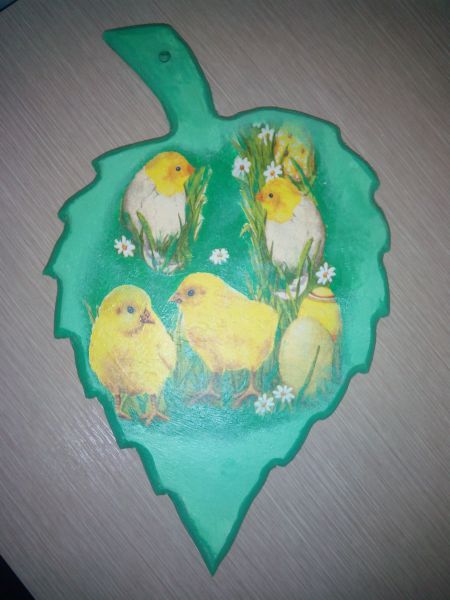 Доска &laquo;Пасхальное настроение&raquo; в технике декупаж