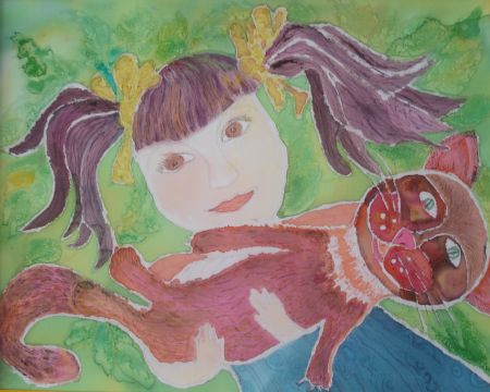 1. «Автопортрет с котом Василием»