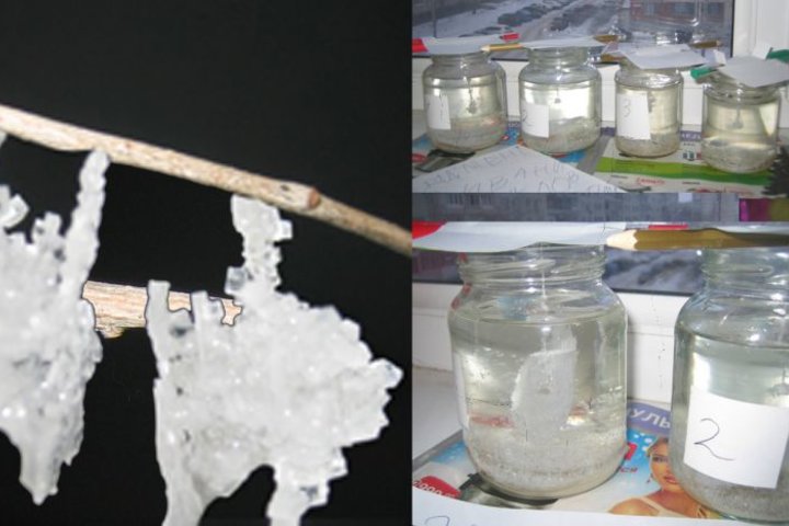 Как вырастить кристалл из соли за 1 день